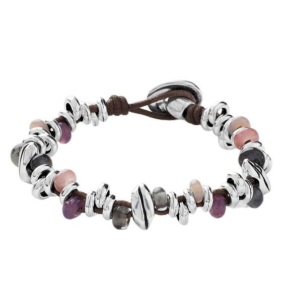 Серебряный браслет женский с цветными бусинами UNOde50 Experience, Размер (мм): 165