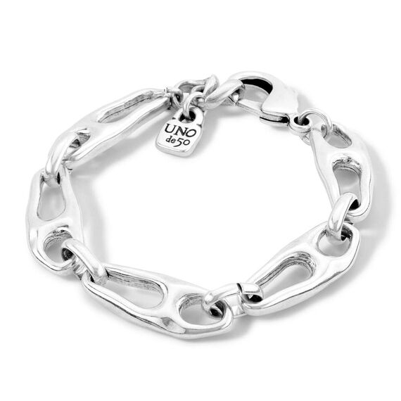 Серебряный браслет со звеньями в виде булавки Скрепленный UNOde50 Connected
