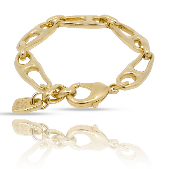 Золотой браслет со звеньями в виде булавки Скрепленный UNOde50 Connected, изображение 3