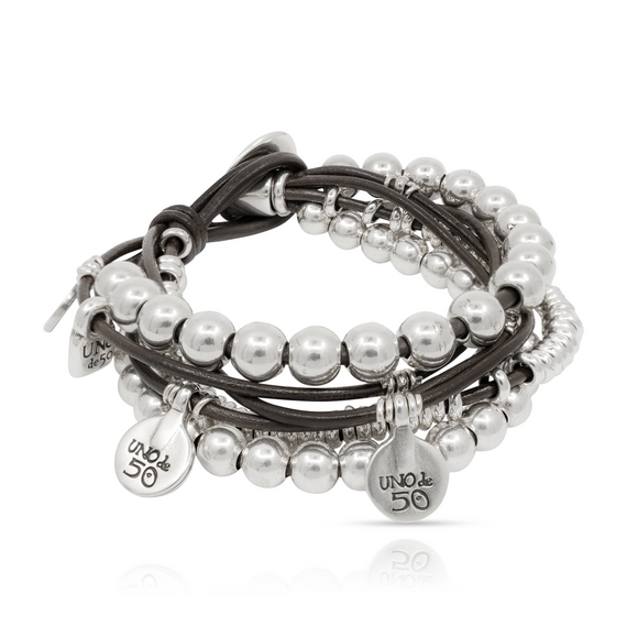 Серебряный браслет многослойный с подвесками Хаос UNOde50 What a mess!, Размер (мм): 155, изображение 4