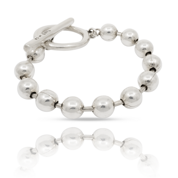 Женский браслет с серебром из сферических бусин UNOde50 ON/OFF, Размер (мм): 155, изображение 2