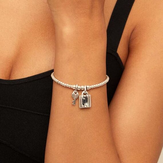 Серебряный браслет с подвесками и кристаллом Сваровски UNOde50 Hopeful, изображение 2