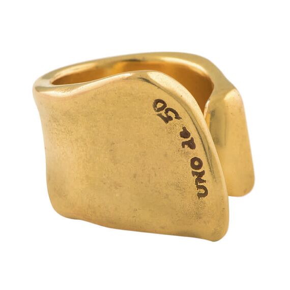 Золотое кольцо женское открытое Трещина UNOde50 The crevice, Размер (мм): 16,3-16,7, изображение 3