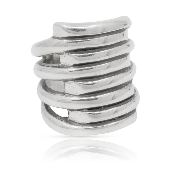 Серебряное кольцо женское широкое Торнадо UNOde50 Tornado, Размер (мм): 15,3-15,7, изображение 2