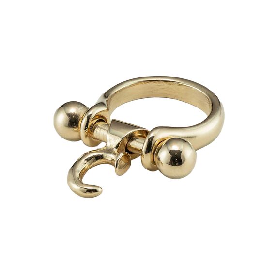 Золотое кольцо женское с шарами Основа UNOde50 Pick 1, Размер (мм): 19,1-19,5, изображение 4