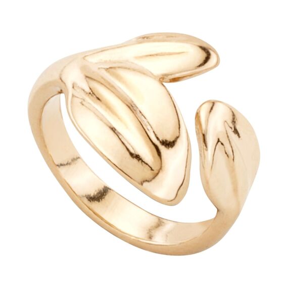 Кольцо Leaf me alone с золотом