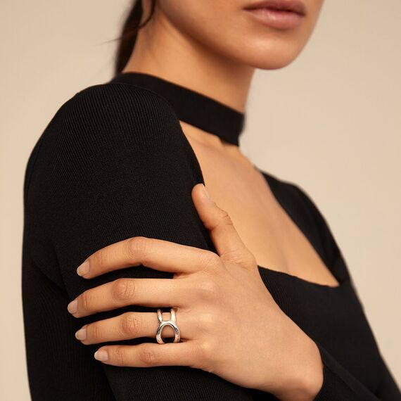 Серебряное кольцо женское Кратчайший путь UNOde50 Shortcut, Размер (мм): 17,3-17,7, изображение 6