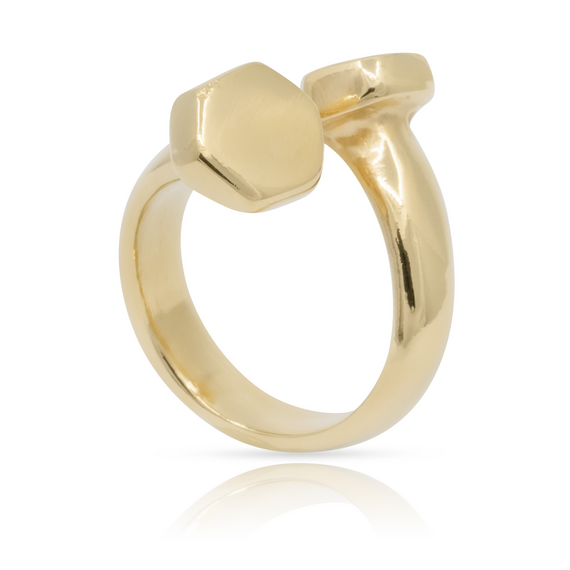 Золотое кольцо женское на руку UNOde50 Determination, Размер (мм): 16,3-16,7, изображение 4