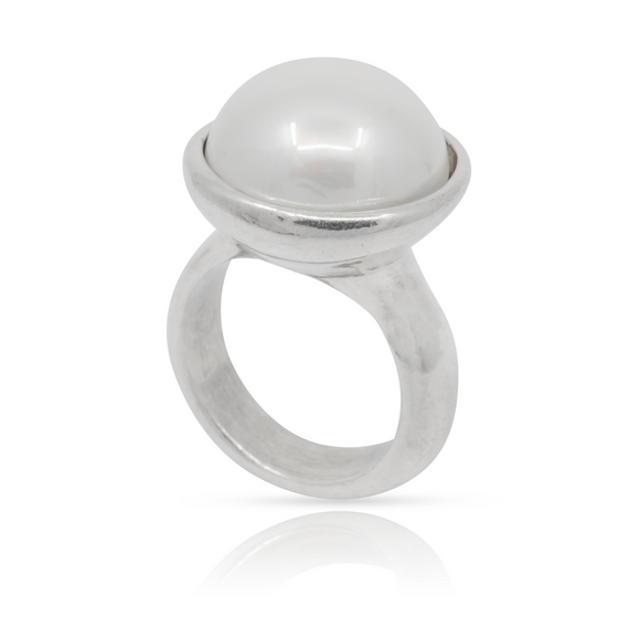 Серебряное кольцо женское с жемчугом Превосходный UNOde50 Superlative, Размер (мм): 17,3-17,7, изображение 4