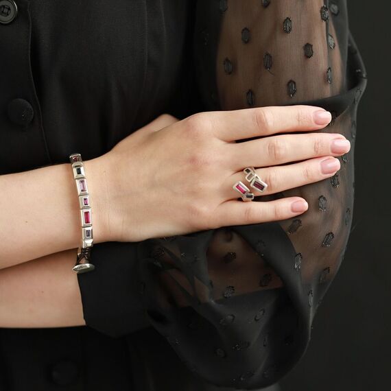 Серебряное кольцо женское с кристаллами Сваровски UNOde50 Glitter by Glitter, Размер (мм): 17,3-17,7, изображение 2