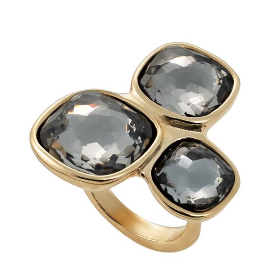 Золотое кольцо с кристаллами Сваровски UNOde50 Ladies, Размер (мм): 18,3-18,7