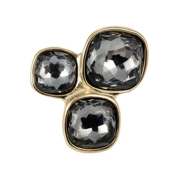 Золотое кольцо с кристаллами Сваровски UNOde50 Ladies, Размер (мм): 18,3-18,7, изображение 2