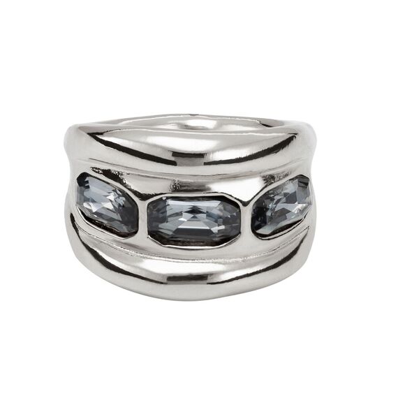 Серебряное кольцо с кристаллами Сваровски Голубая луна UNOde50 Bluemoon, Размер (мм): 18,3-18,7