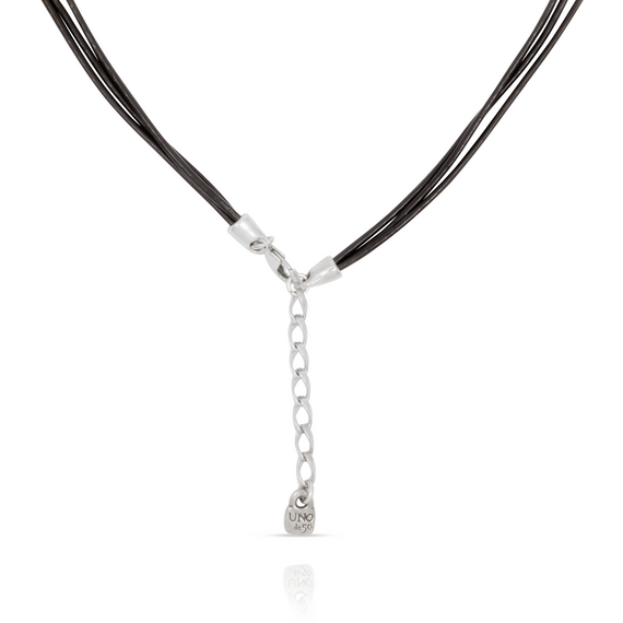 Серебряное колье галстук женское с натуральной кожей Скалолаз UNOde50 Skalator, изображение 3