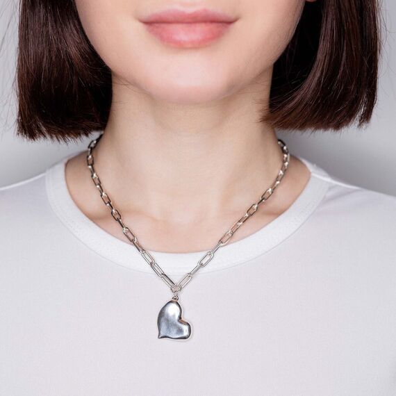 Серебряное ожерелье женское В ритме сердца UNOde50 Heartbeat, изображение 3