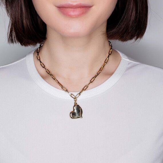 Золотое ожерелье женское В ритме сердца UNOde50 Heartbeat, изображение 4