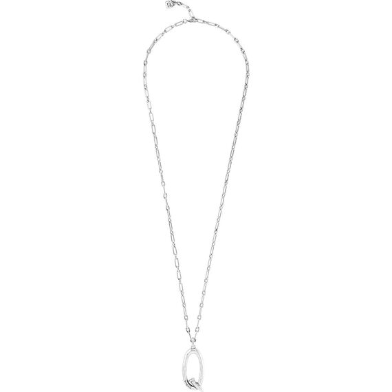 Серебряная подвеска на цепочку Буква Q большая UNOde50, изображение 2