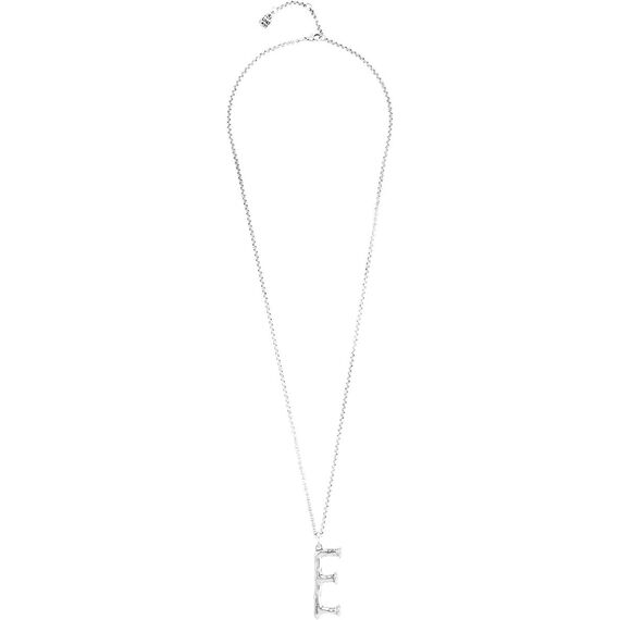 Серебряная подвеска на цепочку Буква E большая UNOde50, изображение 2