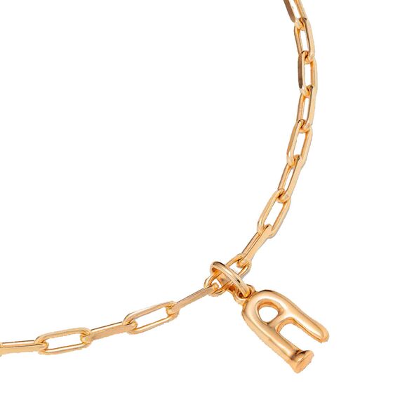 Золотая подвеска на цепочку Буква A малая UNOde50, изображение 3