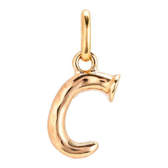 Золотая подвеска на цепочку Буква C малая UNOde50