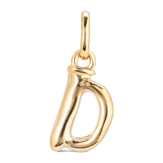 Золотая подвеска на цепочку Буква D малая UNOde50