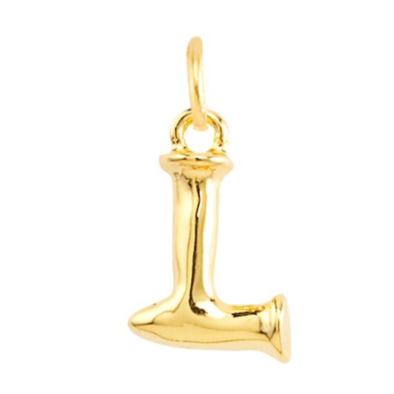 Золотая подвеска на цепочку Буква L малая UNOde50