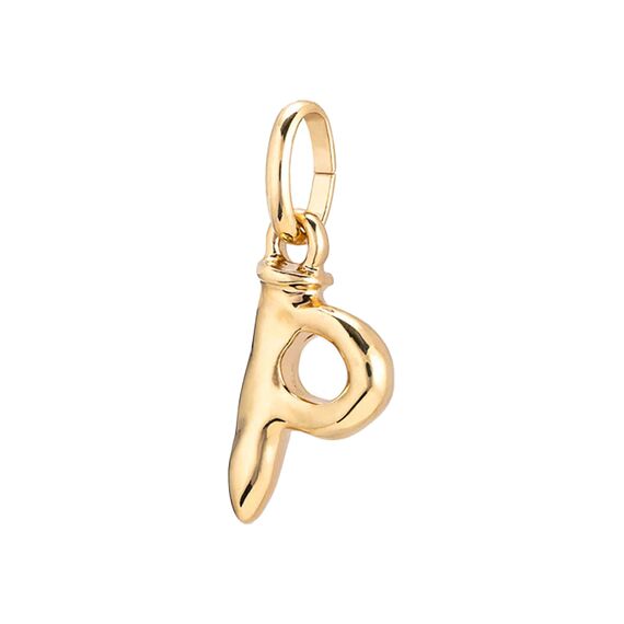 Золотая подвеска на цепочку Буква P малая UNOde50, изображение 2