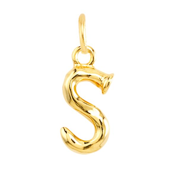 Золотая подвеска на цепочку Буква S малая UNOde50