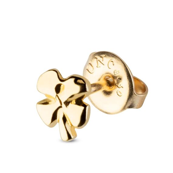 Золотая моносерьга для пирсинга На удачу UNOde50 Good luck, изображение 2