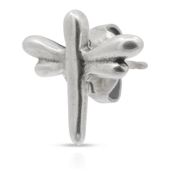 Серебряная моносерьга для пирсинга Стрекоза UnoDe50 Fly high, изображение 4