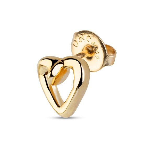 Золотая моносерьга для пирсинга Сердечко UNOde50 Hart 2, изображение 2