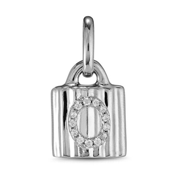 Серебряная подвеска Замок с буквой из кристаллов Сваровски UNOde50 Mypadlock O