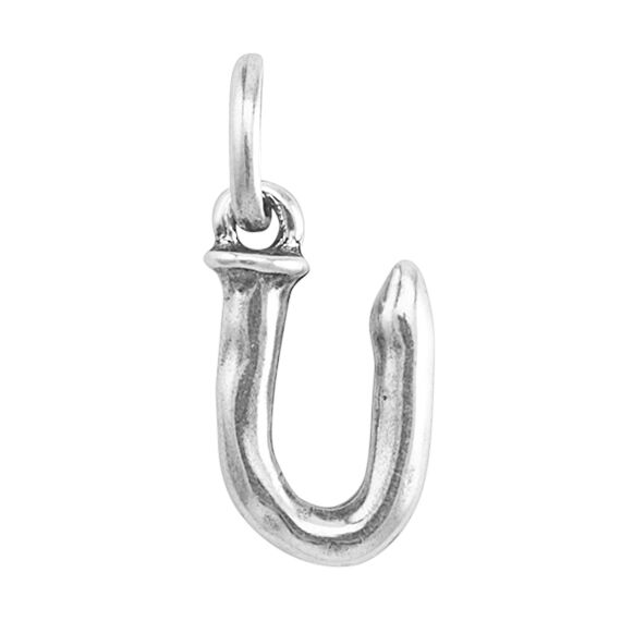 Серебряная подвеска на цепочку Буква U малая UNOde50