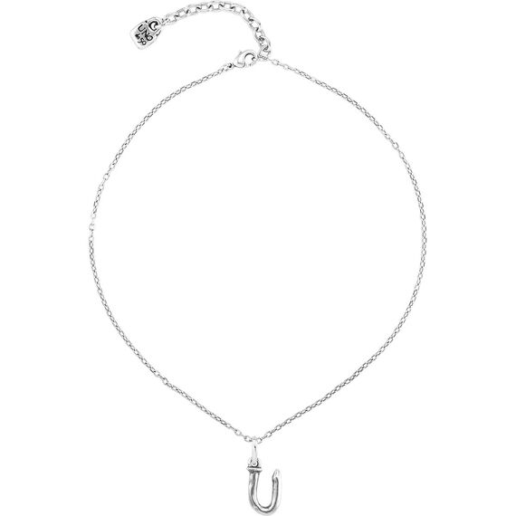 Серебряная подвеска на цепочку Буква U малая UNOde50, изображение 2