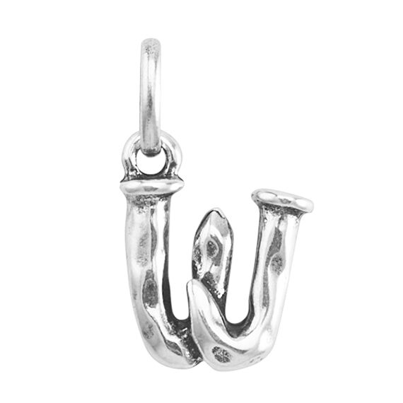 Серебряная подвеска на цепочку Буква W малая UNOde50