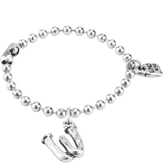 Серебряная подвеска на цепочку Буква W малая UNOde50, изображение 3