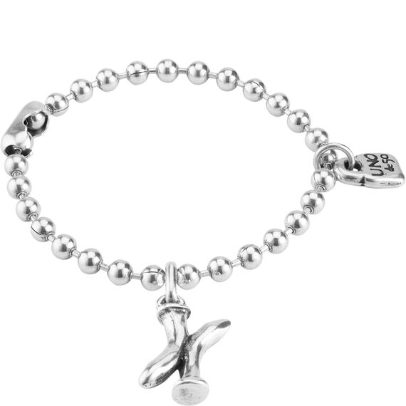 Серебряная подвеска на цепочку Буква X малая UNOde50, изображение 3