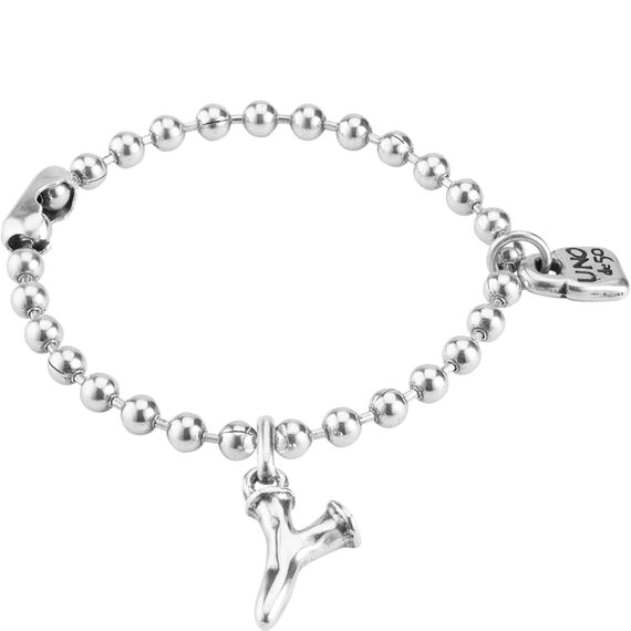 Серебряная подвеска на цепочку Буква Y малая UNOde50, изображение 3