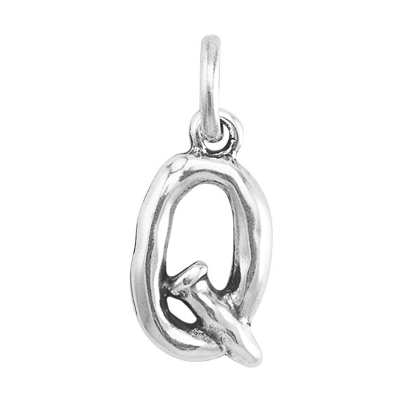 Серебряная подвеска на цепочку Буква Q малая UNOde50