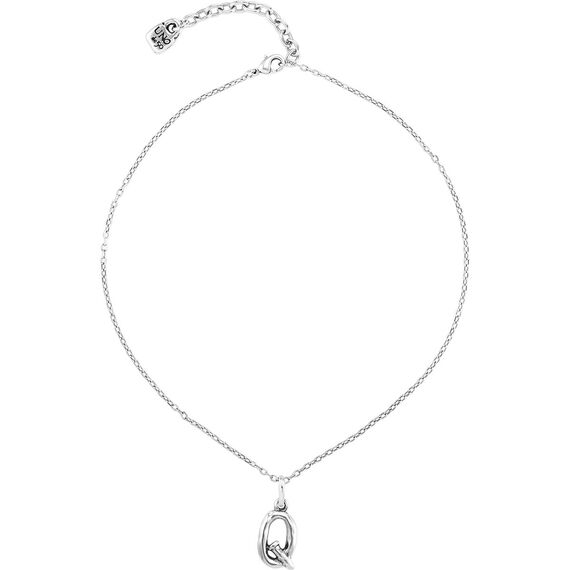 Серебряная подвеска на цепочку Буква Q малая UNOde50, изображение 2