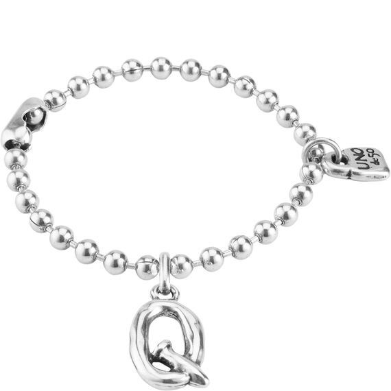 Серебряная подвеска на цепочку Буква Q малая UNOde50, изображение 3