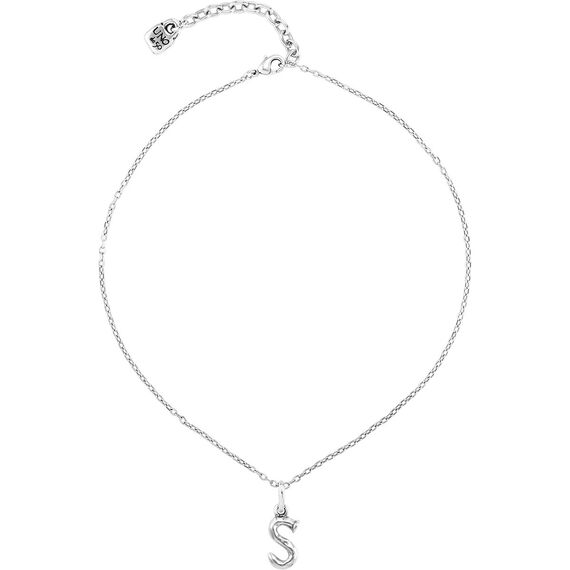 Серебряная подвеска на цепочку Буква S малая UNOde50, изображение 2