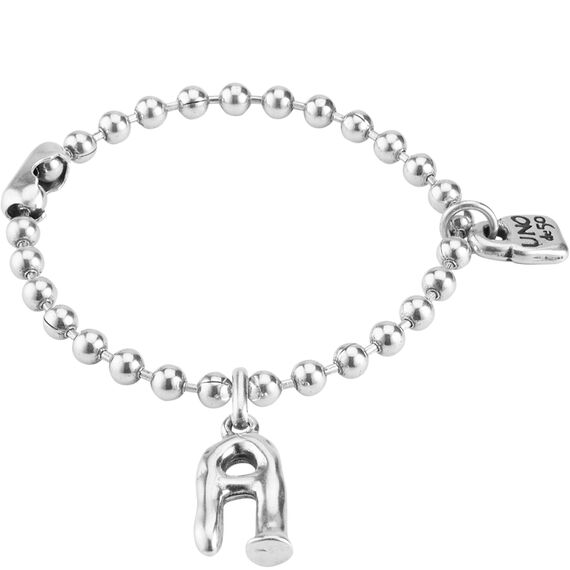 Серебряная подвеска на цепочку Буква A малая UNOde50, изображение 3