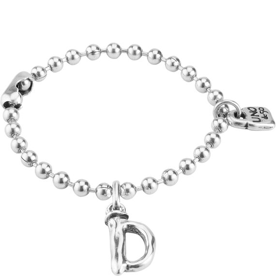 Серебряная подвеска на цепочку Буква D малая UNOde50, изображение 3