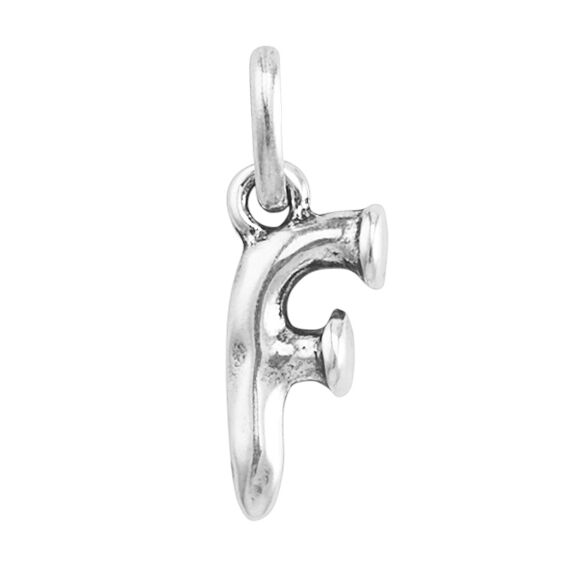 Серебряная подвеска на цепочку Буква F малая UNOde50