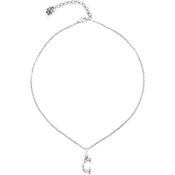 Серебряная подвеска на цепочку Буква G малая UNOde50, изображение 2