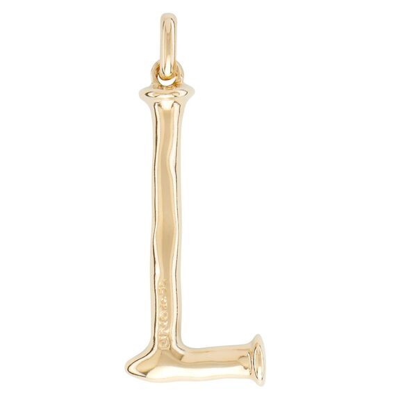 Золотая подвеска на цепочку Буква L большая UNOde50