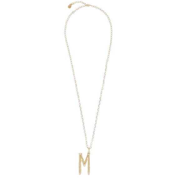 Золотая подвеска на цепочку Буква M большая UNOde50, изображение 2