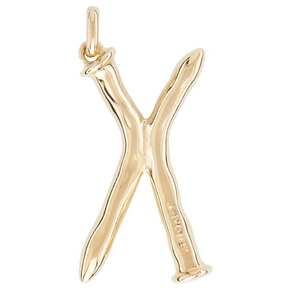 Золотая подвеска на цепочку Буква X большая UNOde50