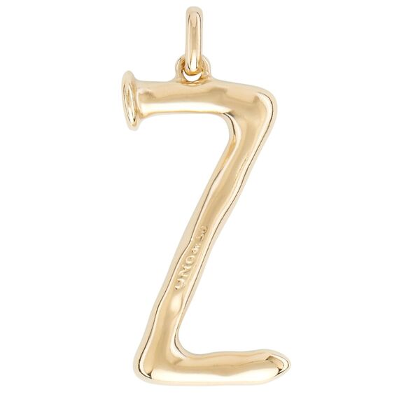 Золотая подвеска на цепочку Буква Z большая UNOde50